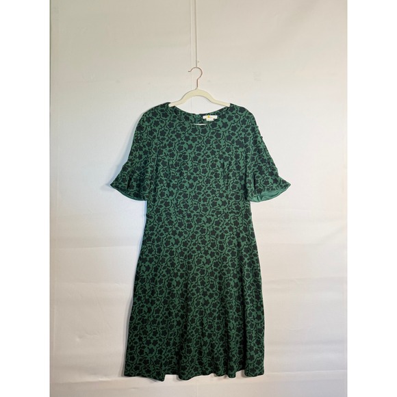 Boden • Alexis Jersey Midi Dress Enchanted Vine Floral Sz 14 - Picture 6 of 10